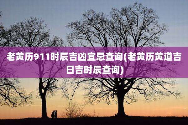老黄历911时辰吉凶宜忌查询(老黄历黄道吉日吉时辰查询)
