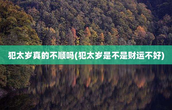 犯太岁真的不顺吗(犯太岁是不是财运不好)