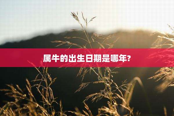 属牛的出生日期是哪年?