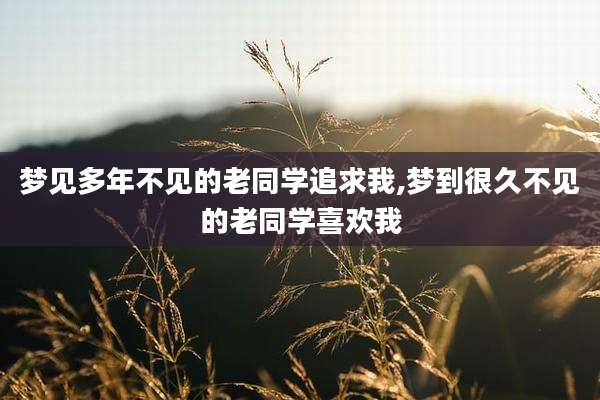 梦见多年不见的老同学追求我,梦到很久不见的老同学喜欢我
