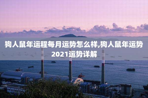 狗人鼠年运程每月运势怎么样,狗人鼠年运势2021运势详解