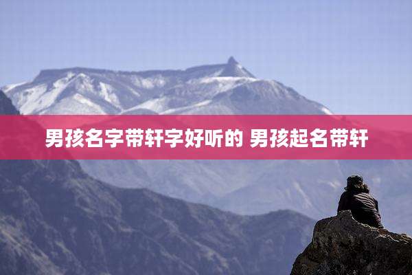 男孩名字带轩字好听的 男孩起名带轩