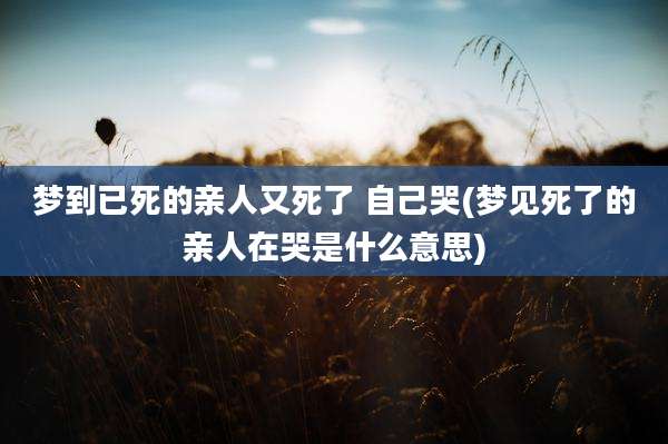 梦到已死的亲人又死了 自己哭(梦见死了的亲人在哭是什么意思)