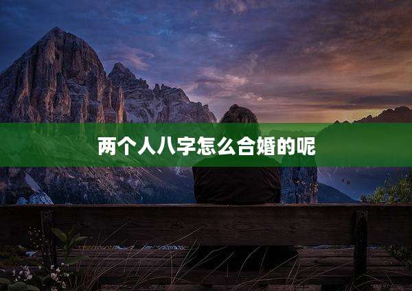 两个人八字怎么合婚的呢