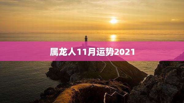 属龙人11月运势2021