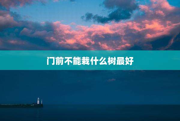 门前不能栽什么树最好