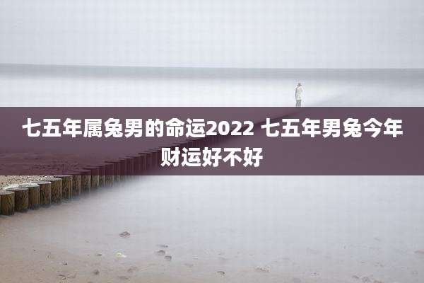 七五年属兔男的命运2022 七五年男兔今年财运好不好