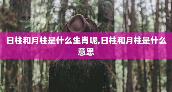 日柱和月柱是什么生肖呢,日柱和月柱是什么意思