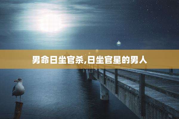 男命日坐官杀,日坐官星的男人