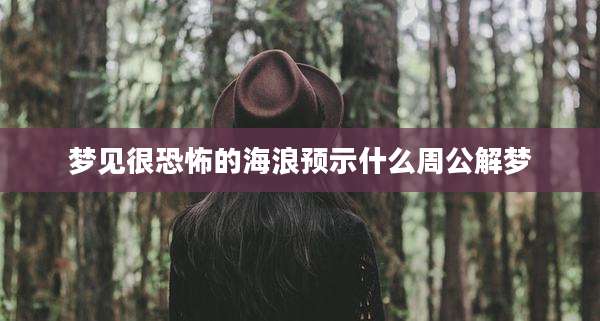 梦见很恐怖的海浪预示什么周公解梦