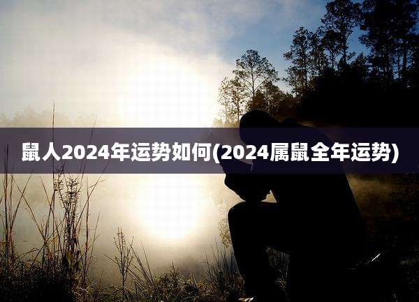 鼠人2024年运势如何(2024属鼠全年运势)