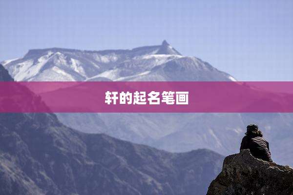 轩的起名笔画