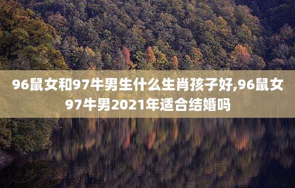 96鼠女和97牛男生什么生肖孩子好,96鼠女97牛男2021年适合结婚吗