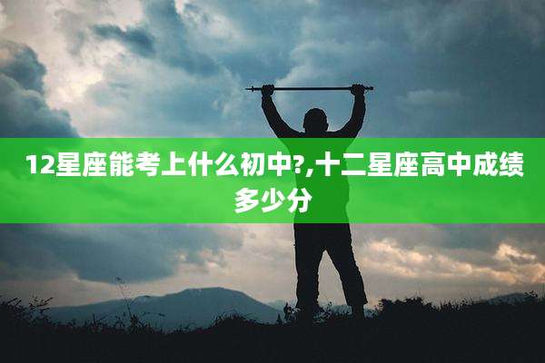 12星座能考上什么初中?,十二星座高中成绩多少分
