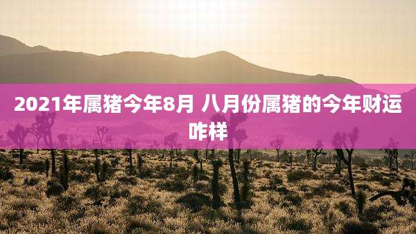 2021年属猪今年8月 八月份属猪的今年财运咋样