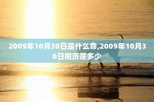 2009年10月30日是什么命,2009年10月30日阳历是多少