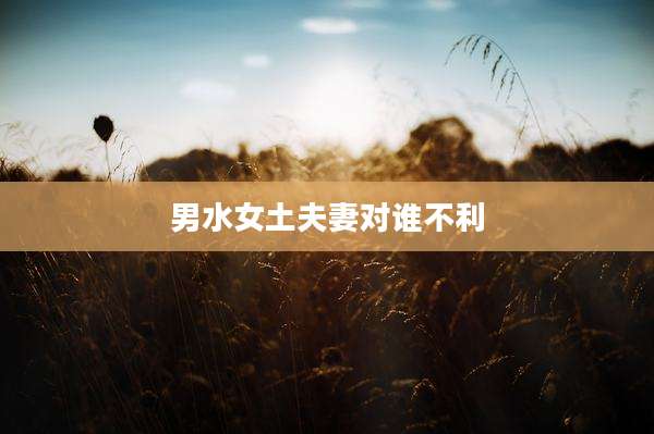 男水女土夫妻对谁不利