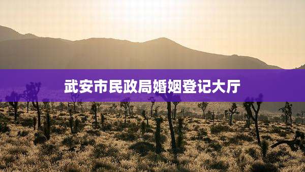 武安市民政局婚姻登记大厅