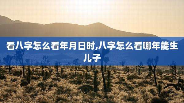 看八字怎么看年月日时,八字怎么看哪年能生儿子