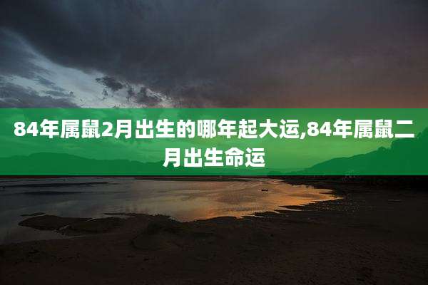 84年属鼠2月出生的哪年起大运,84年属鼠二月出生命运