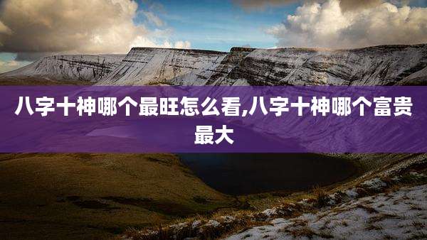 八字十神哪个最旺怎么看,八字十神哪个富贵最大