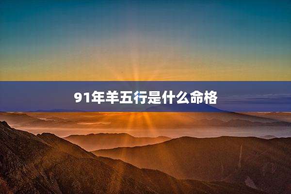 91年羊五行是什么命格