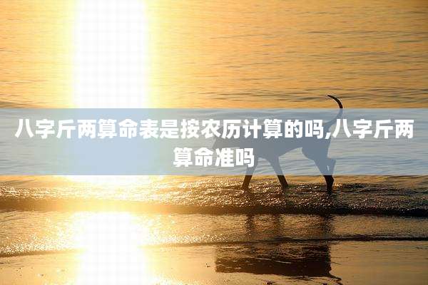 八字斤两算命表是按农历计算的吗,八字斤两算命准吗