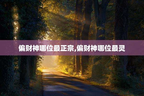 偏财神哪位最正宗,偏财神哪位最灵