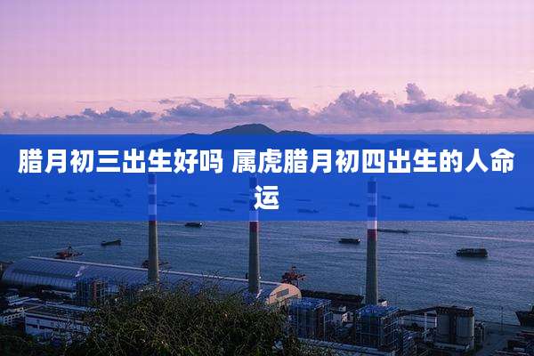 腊月初三出生好吗 属虎腊月初四出生的人命运