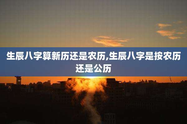 生辰八字算新历还是农历,生辰八字是按农历还是公历
