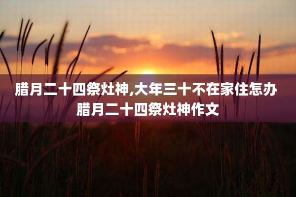 腊月二十四祭灶神,大年三十不在家住怎办 腊月二十四祭灶神作文