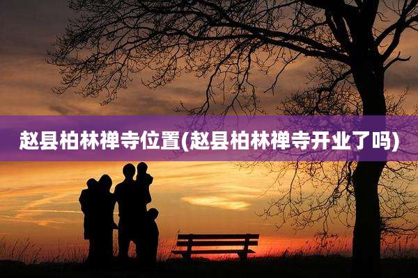 赵县柏林禅寺位置(赵县柏林禅寺开业了吗)