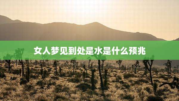 女人梦见到处是水是什么预兆