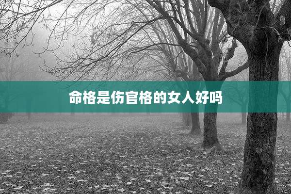 命格是伤官格的女人好吗