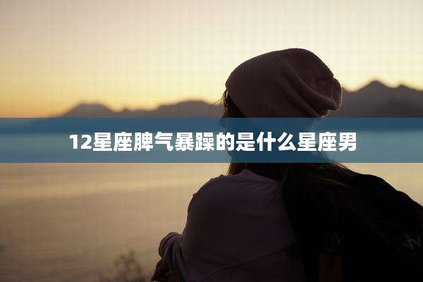 12星座脾气暴躁的是什么星座男