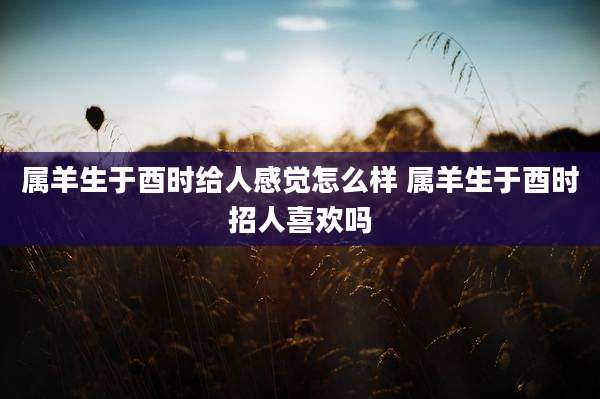 属羊生于酉时给人感觉怎么样 属羊生于酉时招人喜欢吗