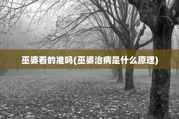 巫婆看的准吗(巫婆治病是什么原理)
