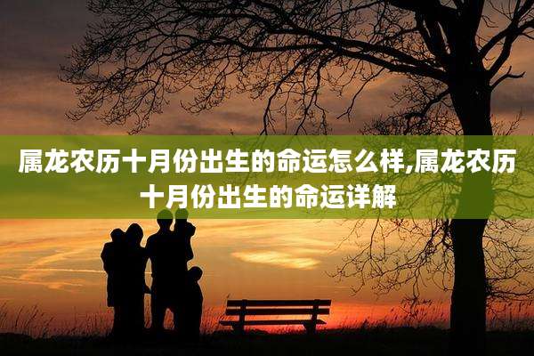 属龙农历十月份出生的命运怎么样,属龙农历十月份出生的命运详解