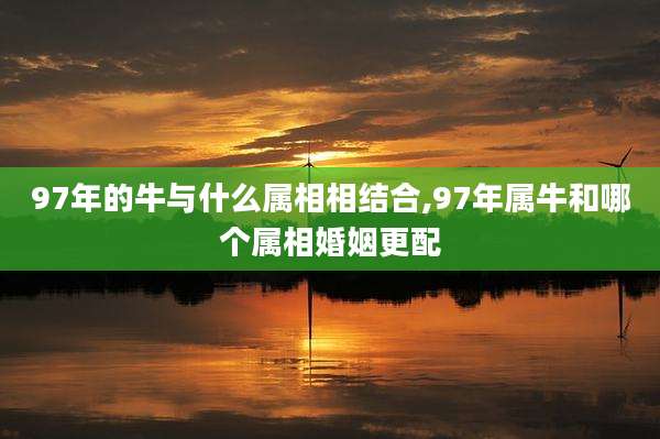 97年的牛与什么属相相结合,97年属牛和哪个属相婚姻更配
