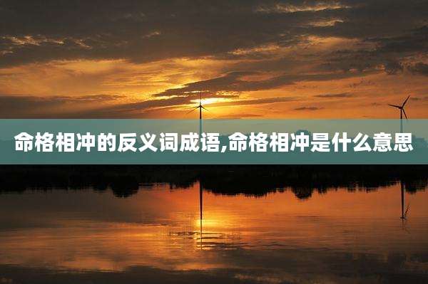 命格相冲的反义词成语,命格相冲是什么意思