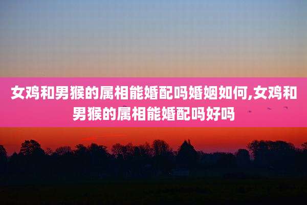 女鸡和男猴的属相能婚配吗婚姻如何,女鸡和男猴的属相能婚配吗好吗