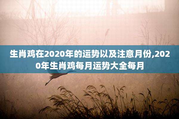 生肖鸡在2020年的运势以及注意月份,2020年生肖鸡每月运势大全每月