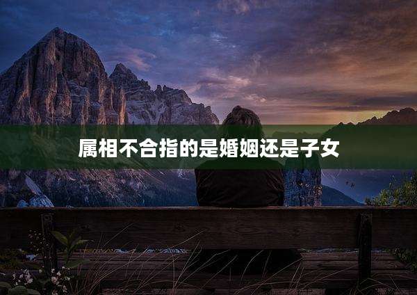 属相不合指的是婚姻还是子女