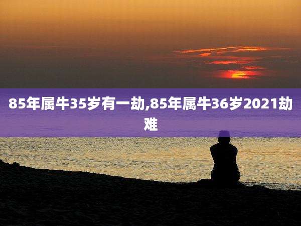 85年属牛35岁有一劫,85年属牛36岁2021劫难