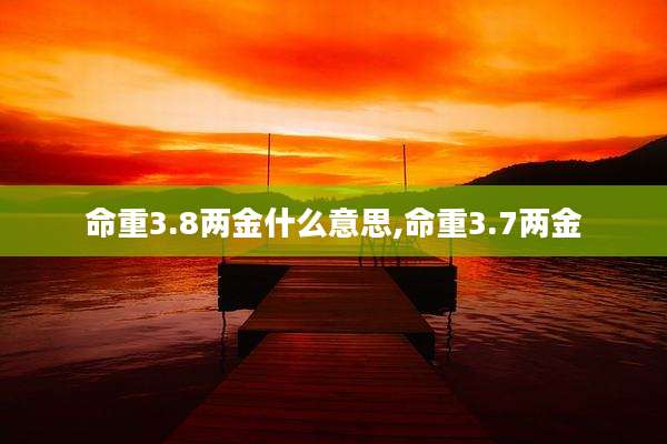 命重3.8两金什么意思,命重3.7两金