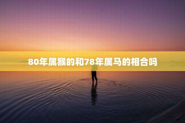 80年属猴的和78年属马的相合吗