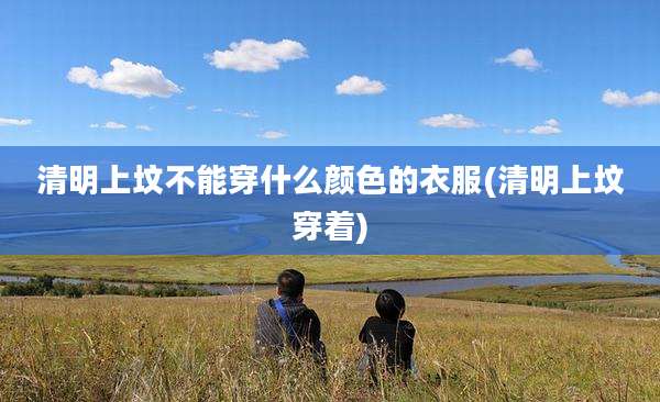 清明上坟不能穿什么颜色的衣服(清明上坟穿着)
