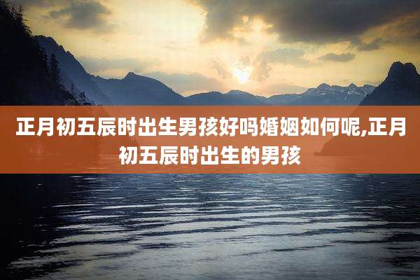 正月初五辰时出生男孩好吗婚姻如何呢,正月初五辰时出生的男孩