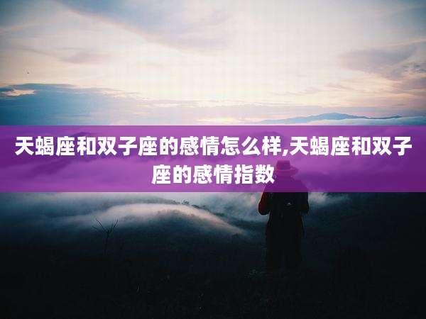 天蝎座和双子座的感情怎么样,天蝎座和双子座的感情指数