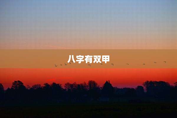 八字有双甲